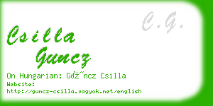 csilla guncz business card